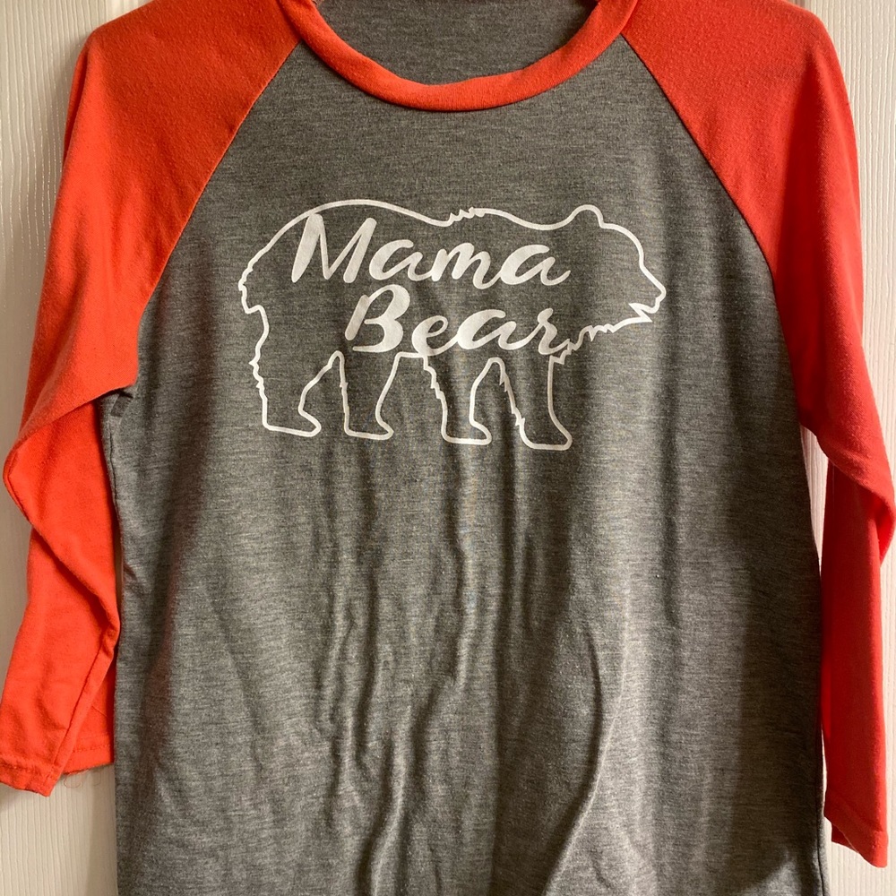Three-quarter length sleeve “Mama bear” shirt